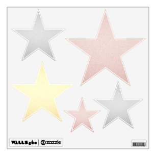 Gold Silver Rosegold Stars Window Cling Decals