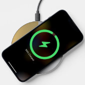 Gold & Silver Split Screen Geometric Design Wireless Charger (Phone)