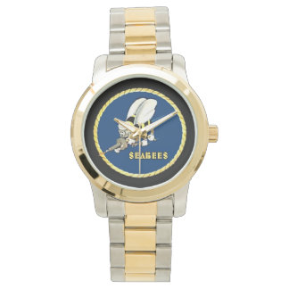 Gold/Silver Two Tone Sea-Bees Wrist Watch
