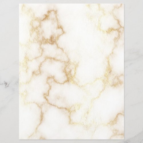 Gold Silver Vein Marble 2 Sided Scrapbook Paper