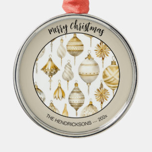 Gold Silver Vintage Ornaments Christmas Ornaments