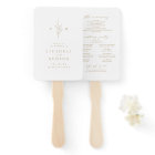 Gold simple botanical monogram wedding program