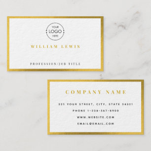Gold Simple Business Logo Modern Minimalist Card