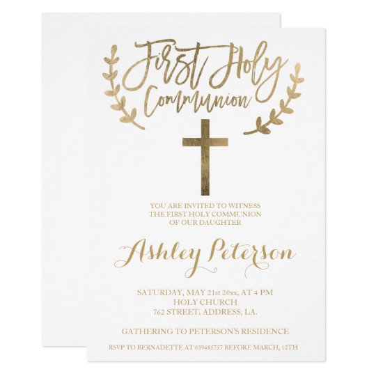 Communion Invitation Cards Template 4