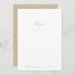Gold Simple Minimalist Wedding Advice Card<br><div class="desc">This gold simple minimalist wedding advice card is perfect for a modern wedding. The simple and elegant design features classic and fancy script typography in gold. These cards are perfect for a wedding, bridal shower, baby shower, graduation party & more. Personalize the cards with the names of the bride and...</div>