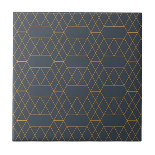 Gold simple modern cool trendy lines geometric ceramic tile