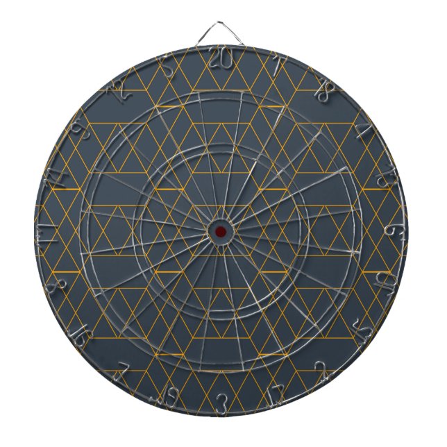 Gold, simple, modern, cool, trendy lines geometric dart board (Front)