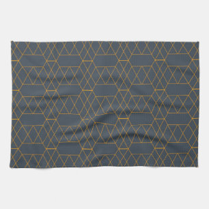Gold, simple, modern, cool, trendy lines geometric kitchen towel