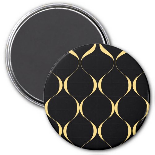 Gold simple modern luxurious wavy graphic magnet