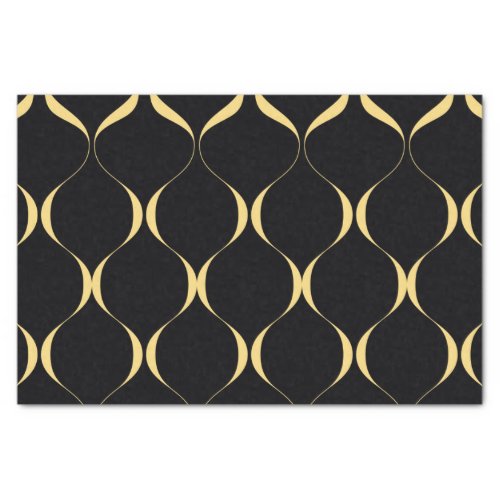 Gold simple modern luxurious wavy graphic tissue paper