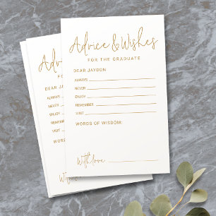 Gold Simple Modern Script Graduate advice & wishes