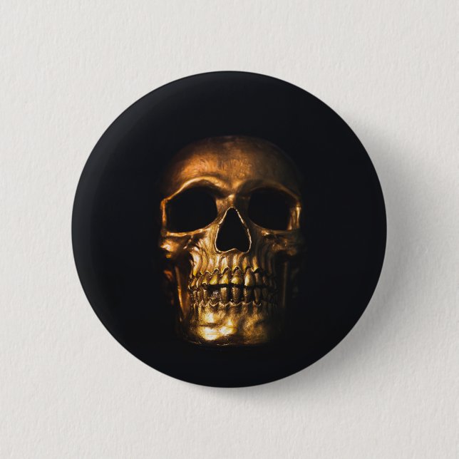 Gold Skull Button (Front)