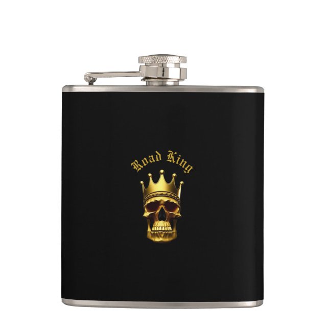 Gold Skull Flask (Front)