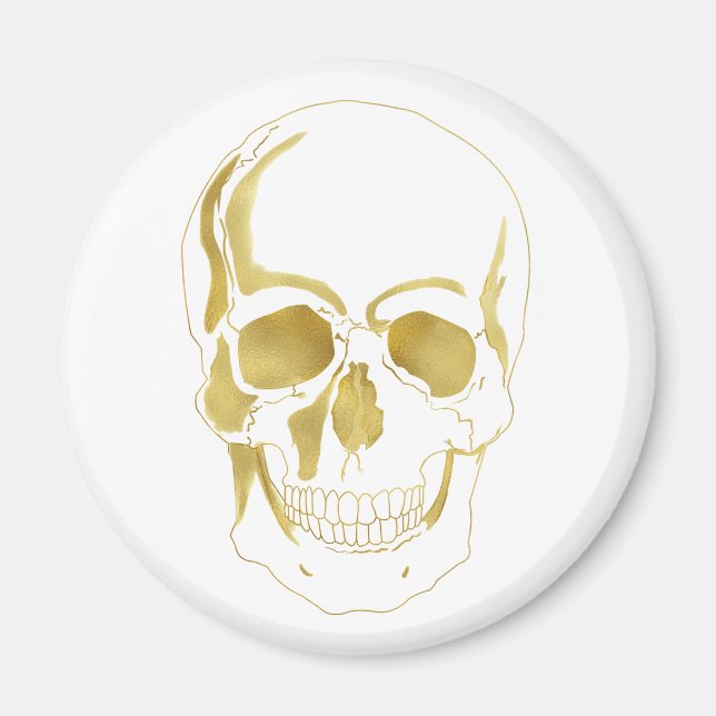 Gold Skull Magnet (Front)