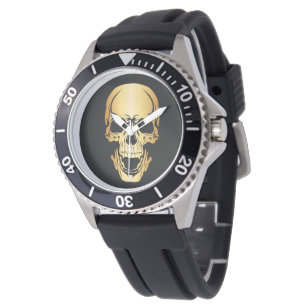 Gold Skull Men's/Women's Wrist Watch