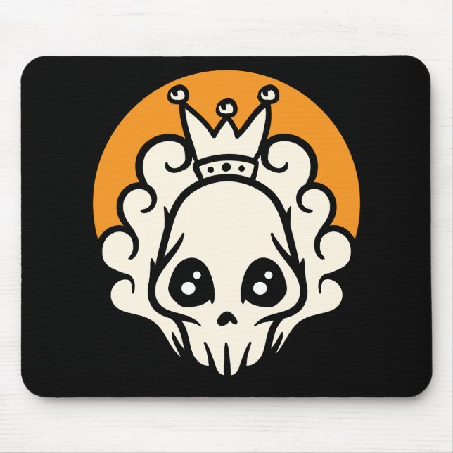 Gold Skull Mouse Pad (Front)