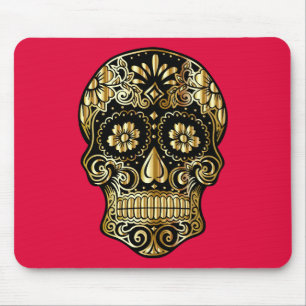 Gold Skull Mouse Pad