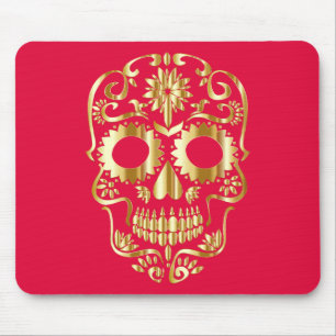 Gold Skull Mouse Pad