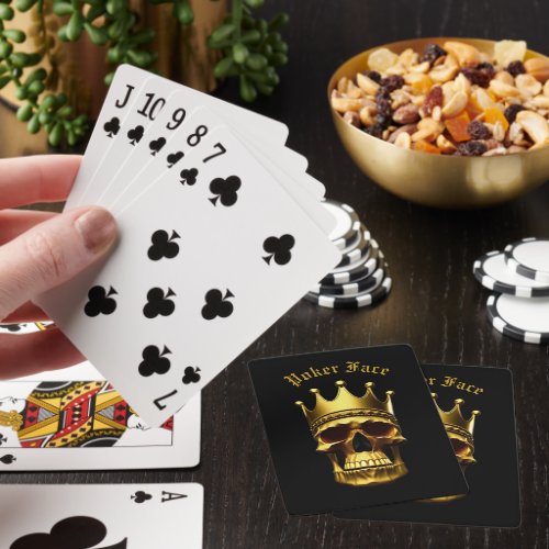 Gold Skull Playing Cards