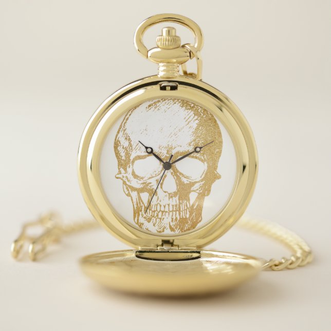 Gold Skull | Pocket Watch | Gold (Inside)