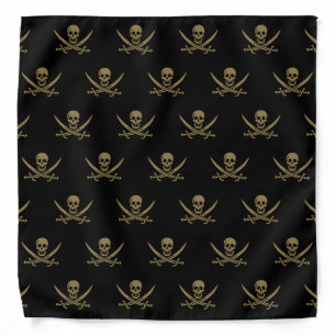 Gold Skull & Swords Pirate flag of Calico Jack Bandana