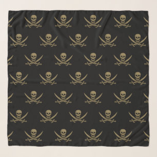 Gold Skull & Swords Pirate flag of Calico Jack Scarf