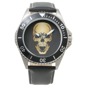 Gold Skull Vintage Style Men's/Women's Wrist Watch