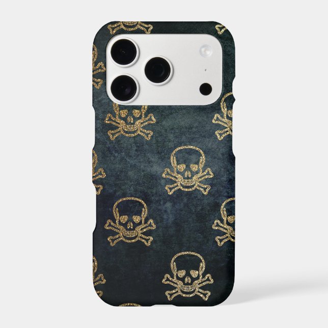 Gold Skulls Iphone Case (Back)