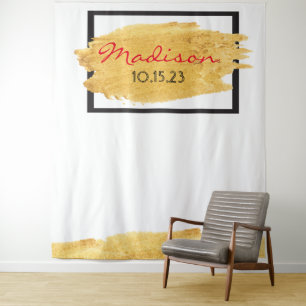 GOLD SMEAR Birthday Photo-Op Backdrop Background