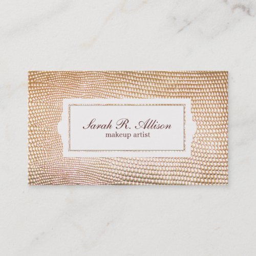Gold Makeup Artist Business Card
