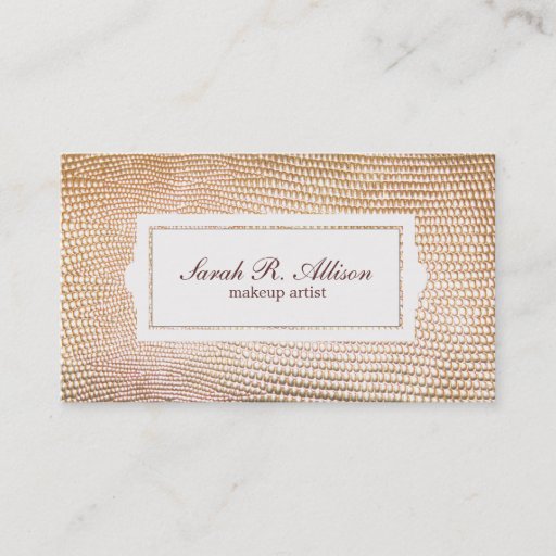 Customizable Gold Makeup Artist Business Card