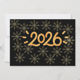 Gold Snowflake 2026 Corporate & Graduation Party I Invitation