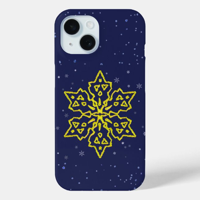 Gold Snowflake Case-Mate iPhone Case (Back)