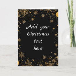 Gold Snowflake Christmas Card