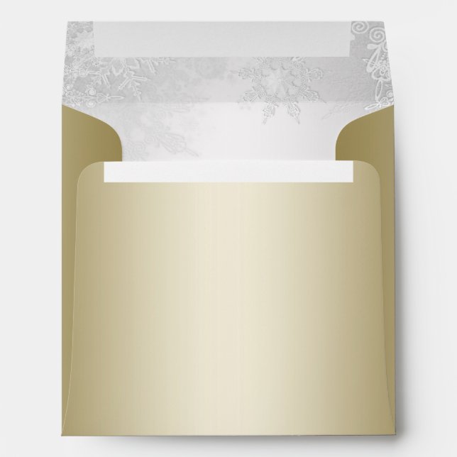 Gold Snowflake Christmas Envelopes (Back (Bottom))