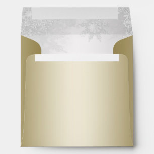 Gold Snowflake Christmas Envelopes