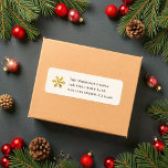 Gold Snowflake Christmas Return Address Label<br><div class="desc">Add a festive, elegant touch to your holiday mail with this Gold Snowflake Christmas Return Address Label. Designed with shimmering gold snowflakes and refined typography, this label brings a classy sparkle to your envelopes and gift tags. Perfect for Christmas cards, invitations, or seasonal correspondence — a timeless and polished holiday...</div>