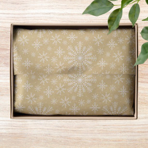 Gold Snowflake Christmas Winter Holiday Tissue Paper