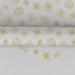 Gold Snowflake Christmas Wrapping Paper<br><div class="desc">This gold snowflake christmas wrapping paper is perfect for a modern holiday gift.

Please Note: This design does not feature real gold foil. It is a high quality graphic made to look like shimmery gold foil.</div>