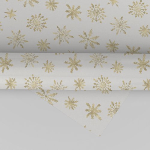 Gold Snowflake Christmas Wrapping Paper