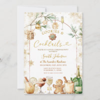 Gold Snowflake Cocktail and cookies party