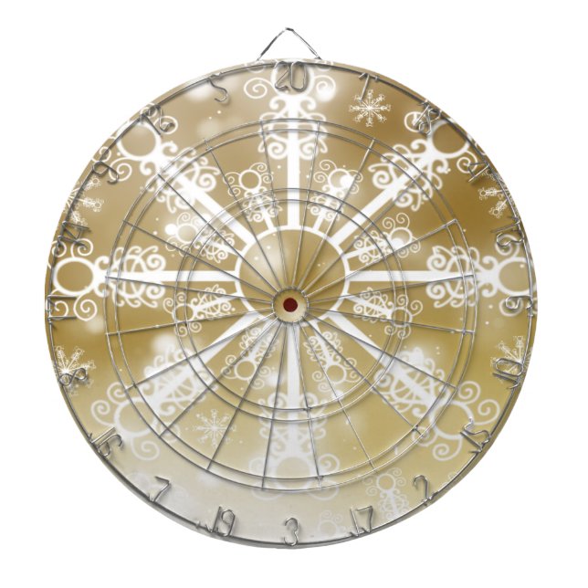 Gold Snowflake Dartboard (Front)