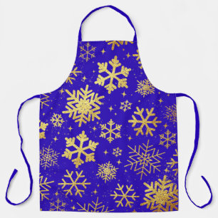 Gold Snowflake Elegance – Festive Holiday Apron