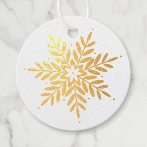 Gold Snowflake   Foil Favor Tags