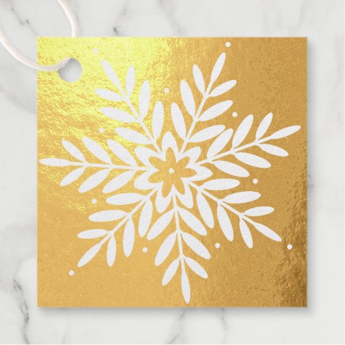 Gold Snowflake   Foil Favor Tags
