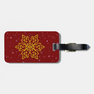Gold Snowflake Luggage Tag