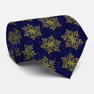 Gold Snowflake Neck Tie