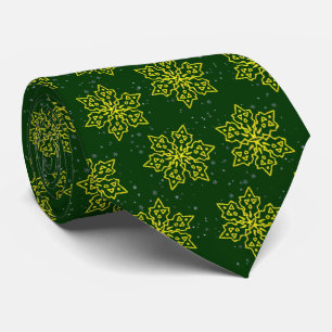 Gold Snowflake Neck Tie