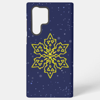 Gold Snowflake Samsung Galaxy S22 Ultra Case
