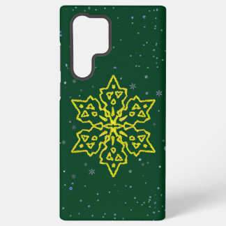 Gold Snowflake Samsung Galaxy S22 Ultra Case